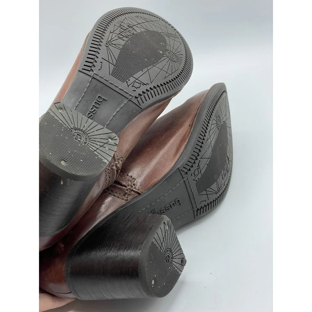 Bussola Womens Woodville Rust Brown Leather ankle boots Size 7.5 EU 38